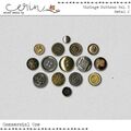 Vintage Buttons Vol. 3: Metal 2 (CU) by Mixed Media by Erin