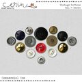 Vintage Buttons Vol. 7: Backs (CU)  by Mixed Media by Erin