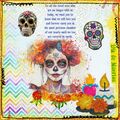 Día de los Muertos {Collage Bits} by Mixed Media by Erin example art by Zanthia