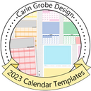2025 Calendar Templates by Carin Grobe Design