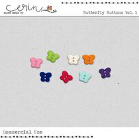 Butterfly Buttons Vol. 1 (CU) by Mixed Media by Erin