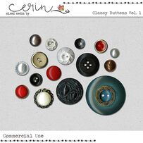 Classy Buttons Vol. 1 (CU) by Mixed Media by Erin