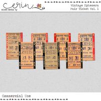 Vintage Fair Tickets Vol. 1 (CU) by Mixed Media by Erin