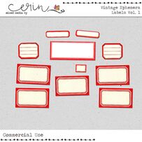 Vintage Labels Vol. 1 (CU) by Mixed Media by Erin
