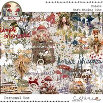 Bolete {Mark Making Bits} by Mixed Media by Erin