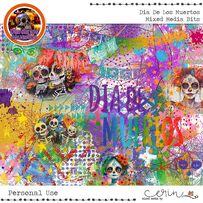 Día de los Muertos {Mark Making Bits} by Mixed Media by Erin