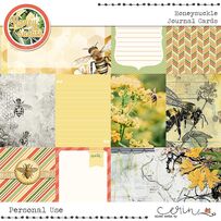 Honeysuckle {Journal Cards} By Mixed Media by Erin