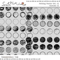 Making Marks Vol. 1: Circles 1 (CU) by Mixed Media by Erin black