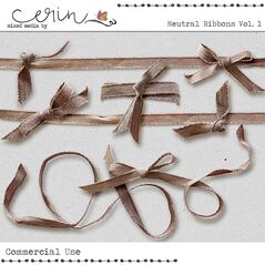 Neutral Ribbons Vol. 1 (CU)  by Mixed Media by Erin