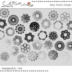 Messy Round Stamps Vol. 1 (CU) by Mixed Media by Erin