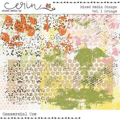 Grunge Stamps Vol. 1 (CU) by Mixed Media by Erin