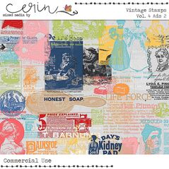 Vintage Stamps Vol. 4 Ads  2 (CU) by Mixed Media by Erin