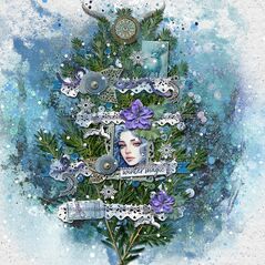 Winter Solstice {Page Kit} by Mixed Media by Erin example art by  Caro