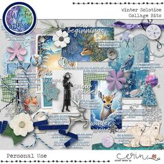 Winter Solstice {Collage Bits} by Mixed Media by Erin