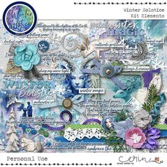 Winter Solstice {Page Kit} by Mixed Media by Erin Kit Elements
