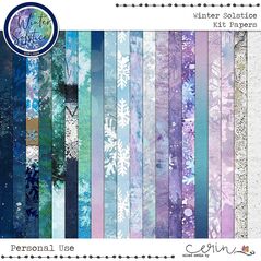 Winter Solstice {Kit Papers} by Mixed Media by Erin