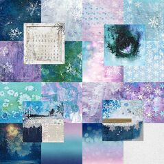 Winter Solstice {Page Kit} by Mixed Media by Erin Kit Paper Contents