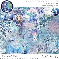 Winter Solstice {Mark Making Bits}  by Mixed Media by Erin