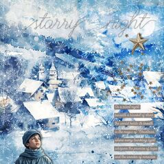 Starry Night {Mini Kit} by Mixed Media by Erin example art by Anke55