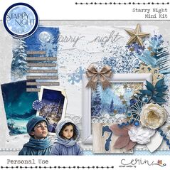 Starry Night {Mini Kit} by Mixed Media by Erin elements