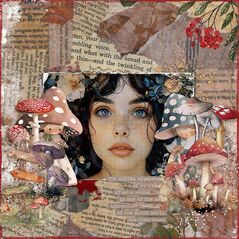 Bolete {Kit Papers} by Mixed Media by Erin example art by Jeannette