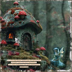 Bolete {Cottages} by Mixed Media by Erin example art by  Kay