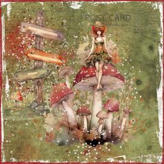 Bolete {Mark Making Bits} by Mixed Media by Erin example art by NonniF