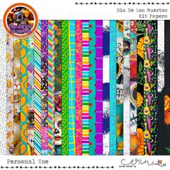 Día de los Muertos {Kit Papers} by Mixed Media by Erin