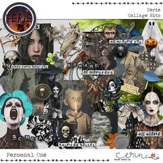Eerie {Collage Bits} by Mixed Media by Erin