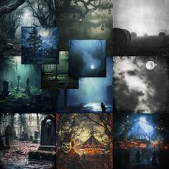 Eerie {Dark Places} by Mixed Media by Erin contents