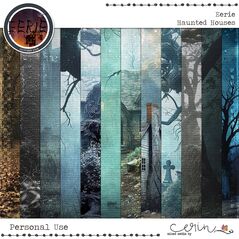 Eerie {Haunted Houses} by Mixed Media by Erin
