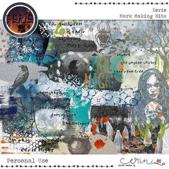 Eerie {Mark Making Bits} by Mixed Media by Erin