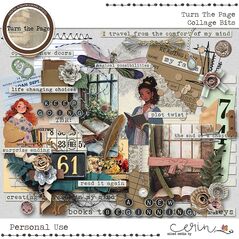 Turn the Page {Collage Bits} by Mixed Media by Erin