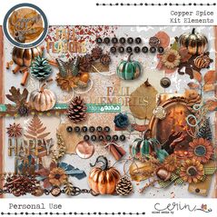 Copper Spice {Kit Elements} by Mixed Media by Erin