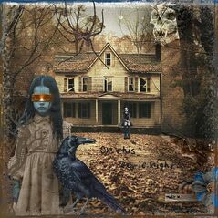 Eerie {Collage Bits} by Mixed Media by Erin example art by Jeannette