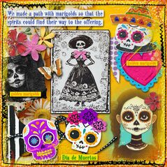 Día de los Muertos {Edges} by Mixed Media by Erin example art by Cherylndesigns