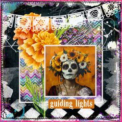 Día de los Muertos {Edges} by Mixed Media by Erin example art by Kel