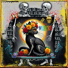 Día de los Muertos {Edges} by Mixed Media by Erin example art by Margje