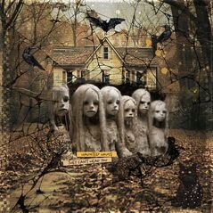Eerie {Haunted Houses} by Mixed Media by Erin example art by Josie