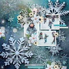 Winter Holiday {Snowy Papers} by Mixed Media by Erin example art by Josie