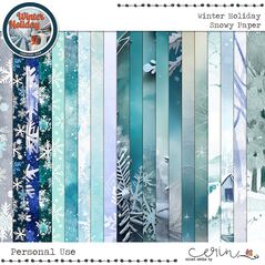 Winter Holiday {Collection Bundle} by Mixed Media by Erin Snowy Papers