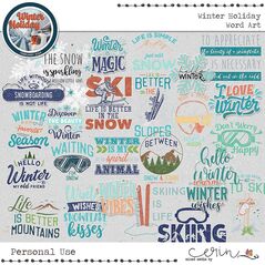 Winter Holiday {Word Art} by Mixed Media by Erin