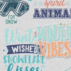 Winter Holiday {Word Art} by Mixed Media by Erin detail 02