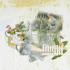 Honeysuckle {Gel Print Papers} By Mixed Media by Erin example art by Anke55