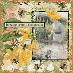 Honeysuckle {Mixed Media Bits} By Mixed Media by Erin example art by Kel
