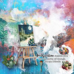 O'Keeffe {Kit Papers} by Mixed Media by Erin example art by Anke55