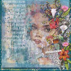 O'Keeffe {Kit Elements} by Mixed Media by Erin example art by Caro