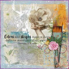 O'Keeffe {Quotes} by Mixed Media by Erin example art by  Cindy