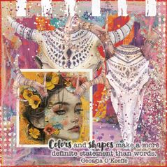O'Keeffe {Quotes} by Mixed Media by Erin example art by Kel