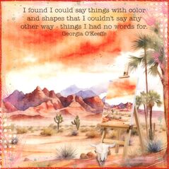 O'Keeffe {Edges} by Mixed Media by Erin example art by NonniF